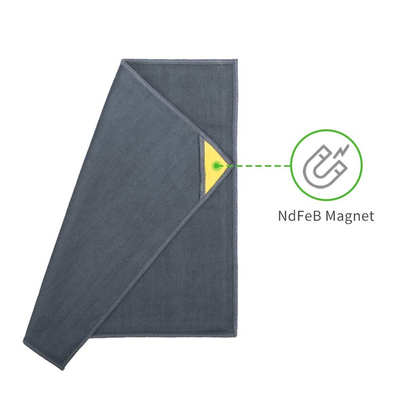 loukin Magnetic Whiteboard Cleaning Cloth  Dry Erase Cleaning Cloth for Classroom  Home and Office Use  Reusable & Washable  Gray  12"" x 12""  1 Bottle of 3.4 fl oz Whiteboard Cleaner Included - Image 3